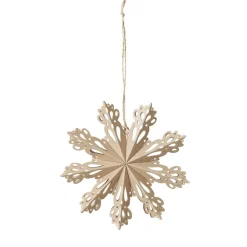 Snowflake juldekoration natural, Ø15 cm