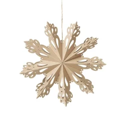 Snowflake juldekoration natural, Ø30 cm