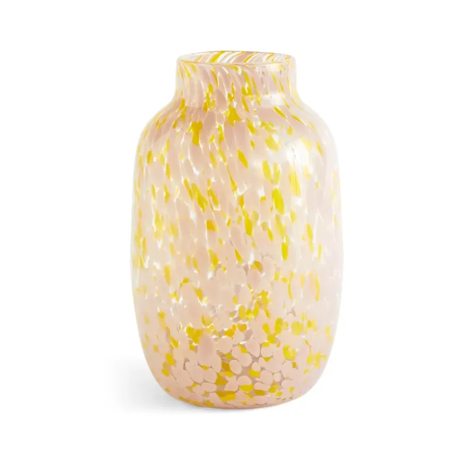 Splash Round vas L, 30 cm Light pink-yellow