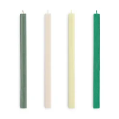 Square Candle ljus mix 4-pack, Greens-whites