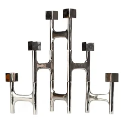 Square Folding ljusstake 55x40 cm, Silver