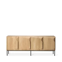 Stairs sideboard 4 dörrar, Ek 200x80x46 cm