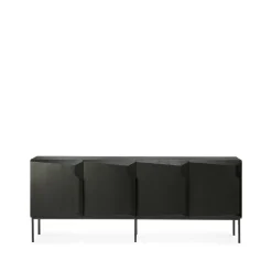 Stairs sideboard 4 dörrar, Svartbetsad ek 200x80x46 cm
