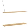 Stedge hylla 80 cm, vitpigmenterad ek