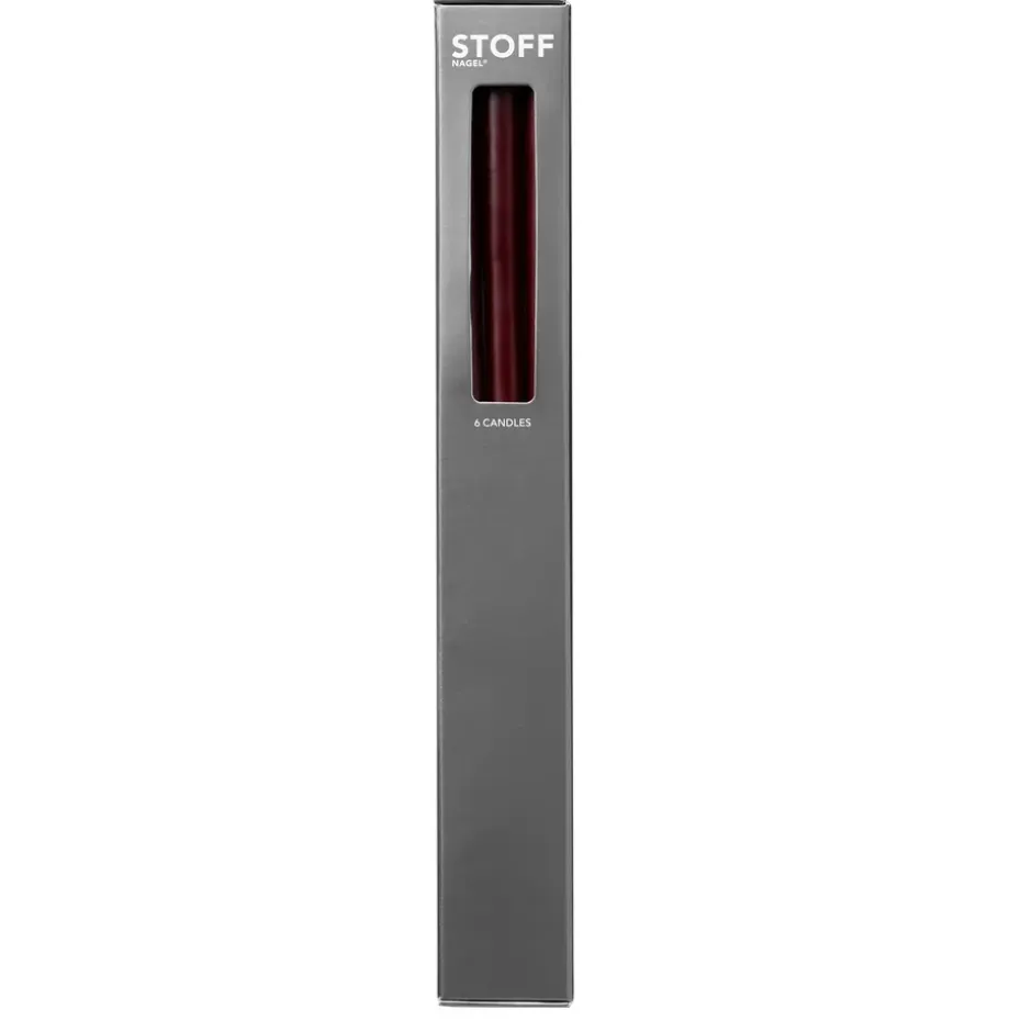 STOFF antikljus by ester & erik 6-pack, Burgundy red