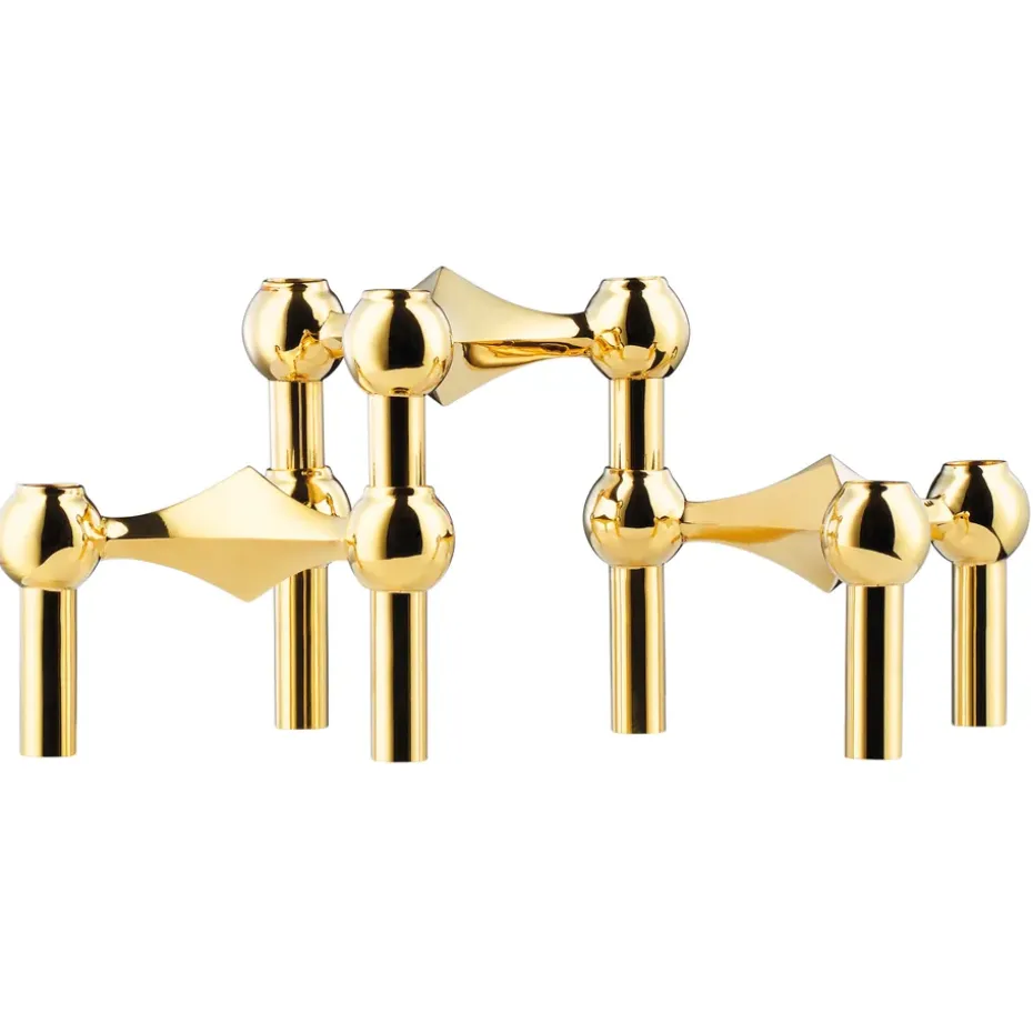 STOFF Nagel ljusstake 3-pack, mässing