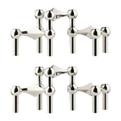 STOFF Nagel ljusstake 3-pack, krom