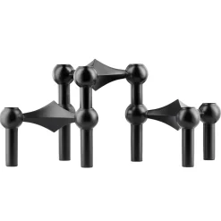 STOFF Nagel ljusstake 3-pack, svart