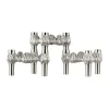 STOFF Quist ljusstake 3-pack, Borstad krom