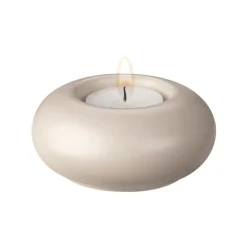 Stone ljuslykta Ø9 cm, Beige
