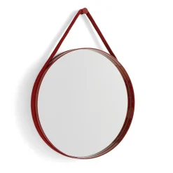 Strap Mirror spegel Ø50 cm, Red