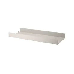String hyllplan metall, beige, 78x30 cm, hög kant