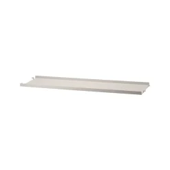 String hyllplan metall, beige, 78x20 cm, låg kant