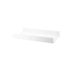 String hyllplan metall, vit, 58x30 cm, hög kant