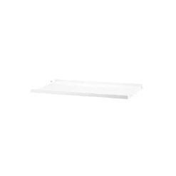 String hyllplan metall, vit, 58x30 cm, låg kant