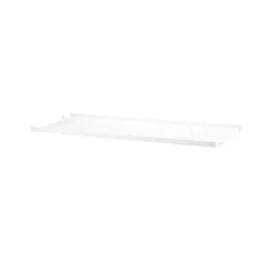 String hyllplan metall, vit, 78x30 cm, låg kant