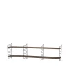 String hyllplan, valnöt, 58x30 cm, 3-pack
