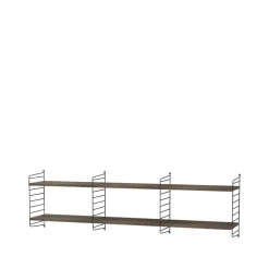 String hyllplan, valnöt, 58x30 cm, 3-pack