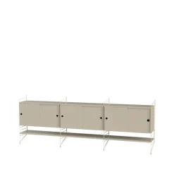 String skåp med skjutdörr, beige, 78x30 cm