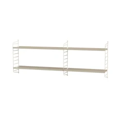 String väggavel, Beige, 50x20 cm, 2-pack