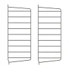 String väggavel, Mörkgrå, 50x20 cm, 2-pack