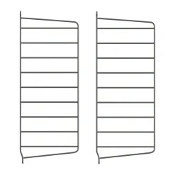 String väggavel, Mörkgrå, 50x20 cm, 2-pack