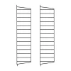 String väggavel, Svart, 75x20 cm, 2-pack