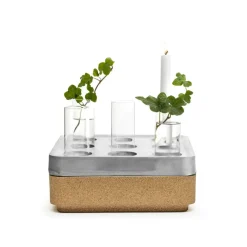 Stumpastaken Small gåvoset, aluminium, korkskål natur, 4-pack vaser, tändstickor