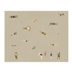 Swimmers poster, Beige, 40x50 cm