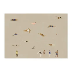 Swimmers poster, Beige, 50x70 cm