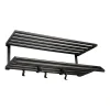 Tamburin hatthylla 60 cm, Svartbetsad ek-svart
