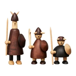 The vikings of Denmark träfigur 3 delar, Stained beech