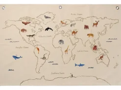 The world tygkarta, Offwhite