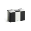 Tin Container förvaringsburk medium, Black-off white