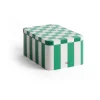 Tin Container förvaringsburk small, Green-off white