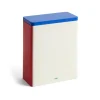 Tin Container förvaringsburk x-large, Off white-blue-red