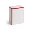 Tin Container förvaringsburk large, Off white-red
