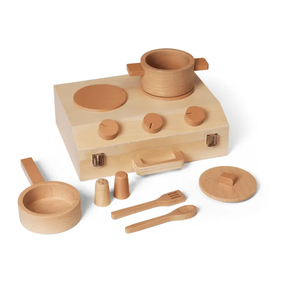 Toro Suitcase Kitchen matlagningsset barn, Natural
