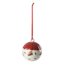 Toy's Delight Decoration julkula Ø6 cm, Vit-röd