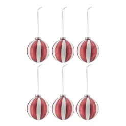 Tradition julgranskula 6-pack, Red/white