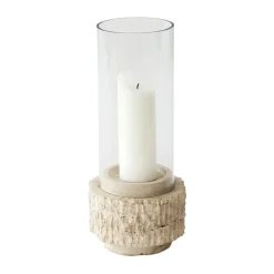 Travertine ljuslykta, 30 cm