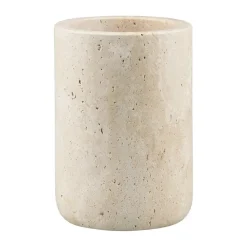 Travertine tandborsthållare 10 cm, Linen