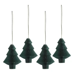 Tree julgranshänge 4-pack, Forest Green