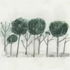 Trees poster 50x70 cm, Svart- off white
