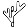Twig hängare, svart