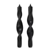 Twist twisted candles skruvade ljus 23 cm 2-pack, Simply black