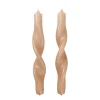 Twist twisted candles skruvade ljus 23 cm 2-pack, Walnut