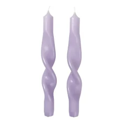 Twist twisted candles skruvade ljus 23 cm 2-pack, Orchid light purple