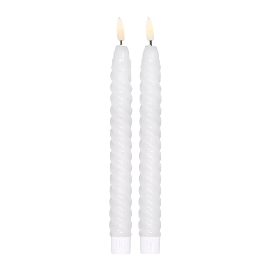 Twisted LED-ljus 25 cm 2-pack, Vit