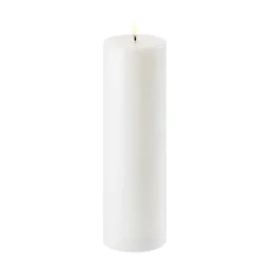 Uyuni LED Blockljus vit Ø7,8 cm, 25 cm
